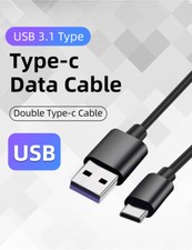 5A USB Type C Fast Charging Cord Data Sync Charger Cable For Samsung Black 1M