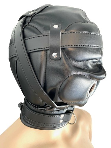 Bdsm leder kopfmaske - bdsm,