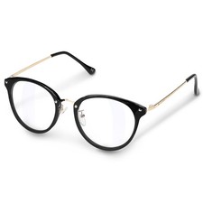 Retro Brille ohne Stärke Damen Herren 50er Nerd Computer Brille