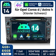 Autoradio Android 14 CarPlay GPS NAVI CD&DVD Für Opel Astra H Corsa C D Zafira B