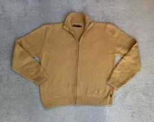 DOCKERS Herren Wolle Strickjacke Pullover Gr. XL Sweater Jumper 7609 Senf Gelb