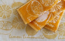 Kracht Geschirr-Trocken-Frottiertuch "Limoncello" Frucht Halbleinen Baumwolle