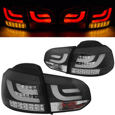 LED Lightbar Rückleuchten Schwarz Set für VW Golf 6 VI (10.2008–2012) Hecklicht