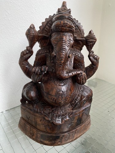 Ganesha holz figur elefanten - ganesha,