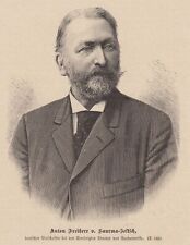 Freiherr v. Saurma-Jeltsch Numismatiker Bonn Paris DenHaag Rom Holzstich 19. Jh.
