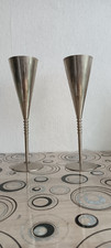   2 Sektkelche, Deko, silberfarben, Metall