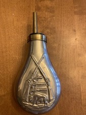 Schöne alte Schwarzpulverflasche Pulverhorn Pulverflasche CVA Vorderlader