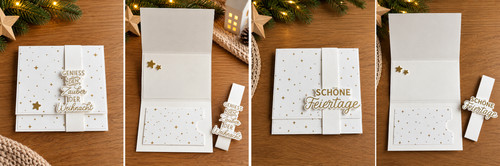 Geschenkverpackung mit gold - 2x,