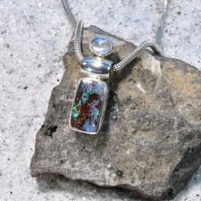 Boulder Opal Anhänger, 925er