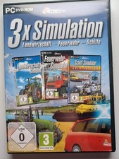 3x Simulation Landwirtschaft Feuerwehr Schiffe PC DVD ROM Zustand sehr gut