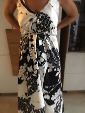 Sommer , Satinkleid, K Derhy Gr.M 38/40  schwarz weiß, kaschiert,zipfelkleid
