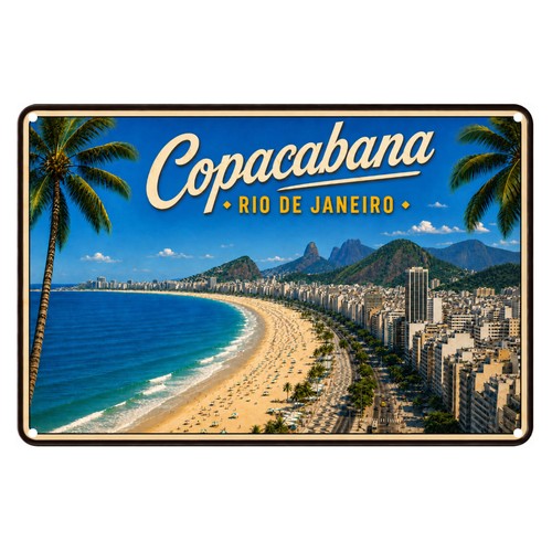 Blechschild 20x30cm copacabana - 20x30cm,