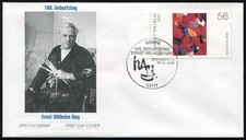 2267 Maler Ernst Wilhelm Nay, Gemälde, Schmuck-FDC Bonn