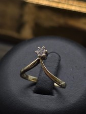 Ring Größe 51 Gelbgold 585 14k Gold zeitlos Diamant Brillant