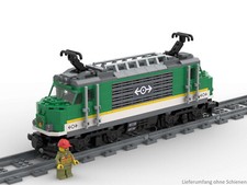 LEGO® Güterlok aus City Eisenbahn Set 60198 I E-Lok für Frachtzug I inkl. Drehg.