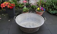  ZINKWANNE XXL Oval ALTE PFLANZKÜBEL,BADEWANNE, BLUMENSCHALEN Dekoration Vintage