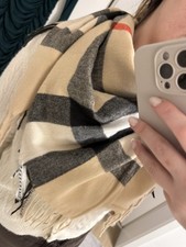 Luxus Kaschmirschal Beige NEU