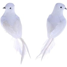 Kunstschaumvögel schneeweiß