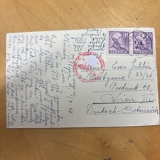 WK II  Karte 1940 mit Stempel Geprüft Oberkommando der Wehrmacht