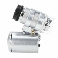 LED Juwelier Lupe 45 Fach Vergrößerung - MIKROSKOP - FÜR MÜNZEN / BRIEFMARKEN