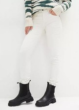 Neu Cordhose Gr. 52 Weiß Damenhose Cord-Pants Stretch-Hose