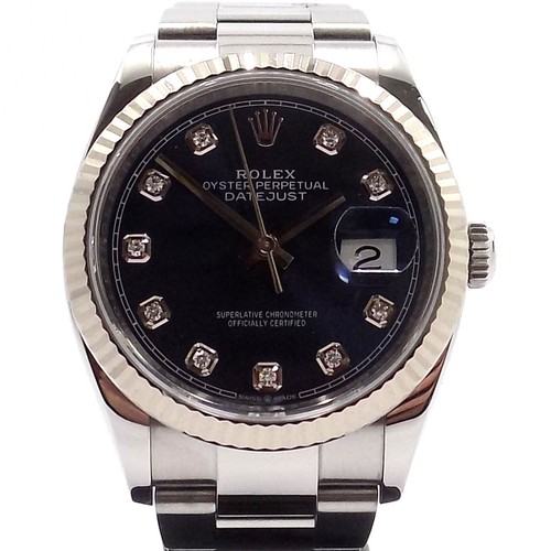 Rolex datejust blue diamond - rolex,