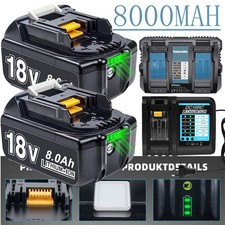 2x 8,0Ah für Makita 18V Akku