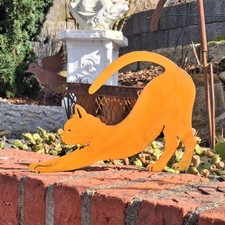 Katze Gartenstecker Rost