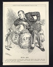 RUNG OFF the Telephone Autokrat von Bernard Partridge 1921 Punch Cartoon Druck