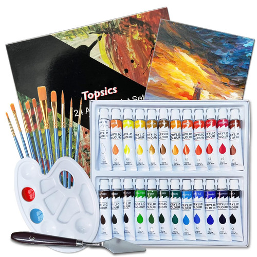 Acrylfarben set tlg 24x12ml - 37-tlg,