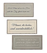 3 x Metall Schilder 40 x 20 cm