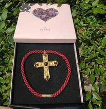 Drachenfels Papst Pius großer Kreuz Anhänger aus Silber goldplattiert, Top