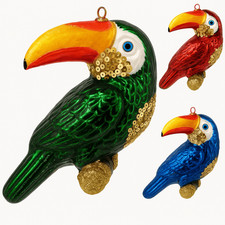 Weihnachtskugeln Glas Christbaumschmuck Christbaumkugeln Vogel Papagei Tukan