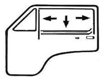 VW LT1, LT28-55, 2x Fensterschachtdichtung (innen/außen) + 2x Fensterführung