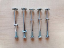 5 x SET M6 x 75  Flachrundschrauben mit Vierkantansatz mit Muttern und Scheiben