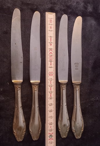 Dessertmesser versilbert - 4x,