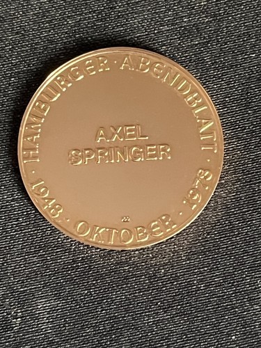 Axel springer medaille - medaille, 1978