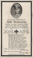 Sterbezettel, Willi Reußenzehn, Gefr. Inf.-Rgt., VL(80122)