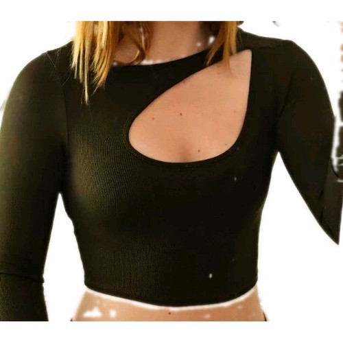 Damen top bauchfrei langarm - damen,