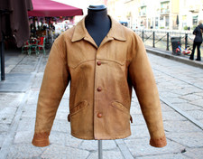 Herren Vintage-Lederjacke Schott Kamelleder Größe 42 US L EU