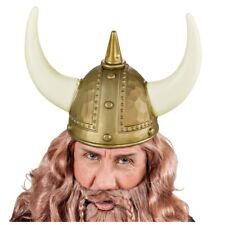 KOSTÜM ZUBEHÖR WIKINGER HELM MIT HÖRNERN STD NEU