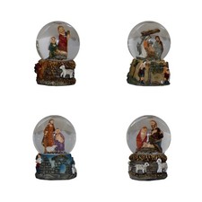 Krippenfigur Schneekugel mit