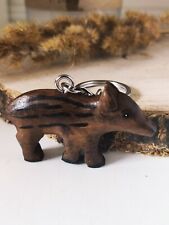 Holz Frischling Anhänger | Jäger Geschenk | Wildschwein Geschenk