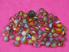 Konvolut Sammlung alte Glasmurmeln, Murmel, Marble Swirl, Lauscha