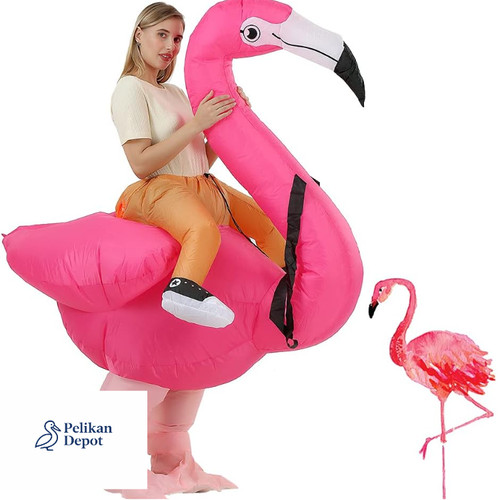 Flamingo aufblasbares kostüm - flamingo,