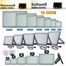 LED Fluter mit Bewegungsmelder 10-500W Außen Strahler Scheinwerfer IP65 Slim