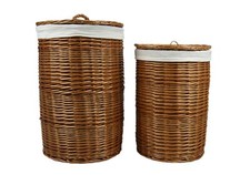 Weide-Wäschekorb rund mit