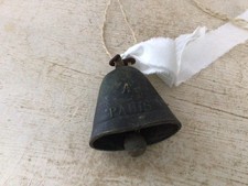 Alte kleine Glocke Shabby Frankreich „Paris“ Eisen Brocante Landhaus Vintage