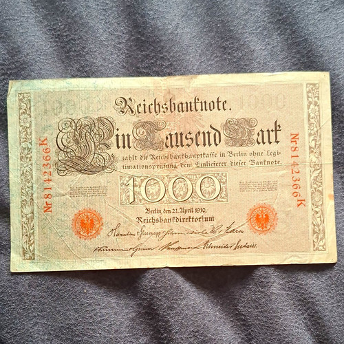 Reichsbanknote 1000 mark - reichsbanknote,