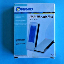 USB Uhr mit Thermometer und 4-fach Hub  USB 2.0 von Conrad, OVP, Preissenkung